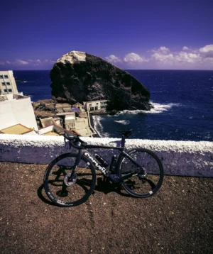 A Bicycle on the Cliffside Overlooking the Ocean