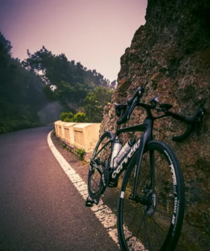 Road Bike Parked on a Road at Anaga Rural Park