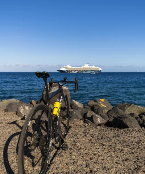 Bicycle on a Rocky Beach with Ocean Views
