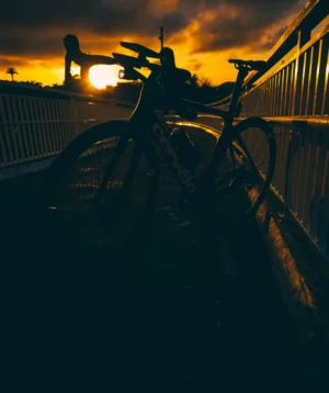 Road Bike Parked on a Bridge at La Laguna
