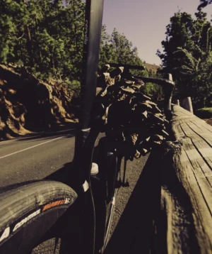 Road Bike Parked Near Teide National Park