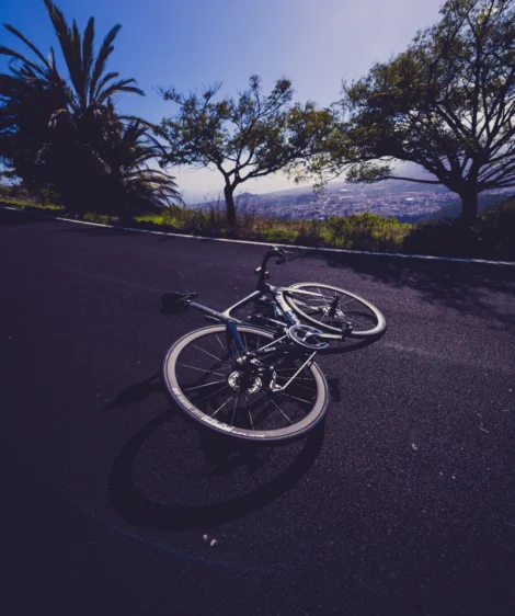 Road Bike Taking a Sunbath at Park of Las Mesas