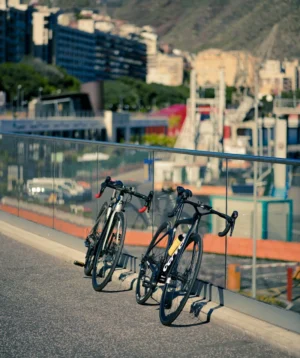 2 Road Bikes Posing at Santa Cruz de Tenerife