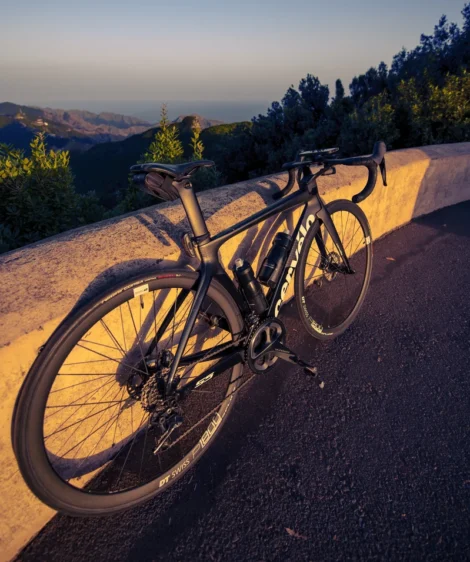 Road Bike at Mirador Pico del Inglés at Sunset