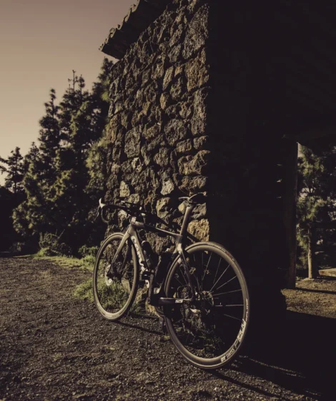 Road Bike Leaning Against a Wall