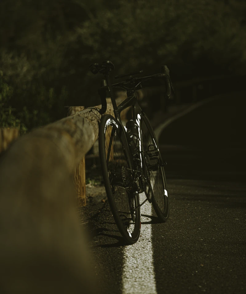 Road Bike at Rest Near Volcano Teide