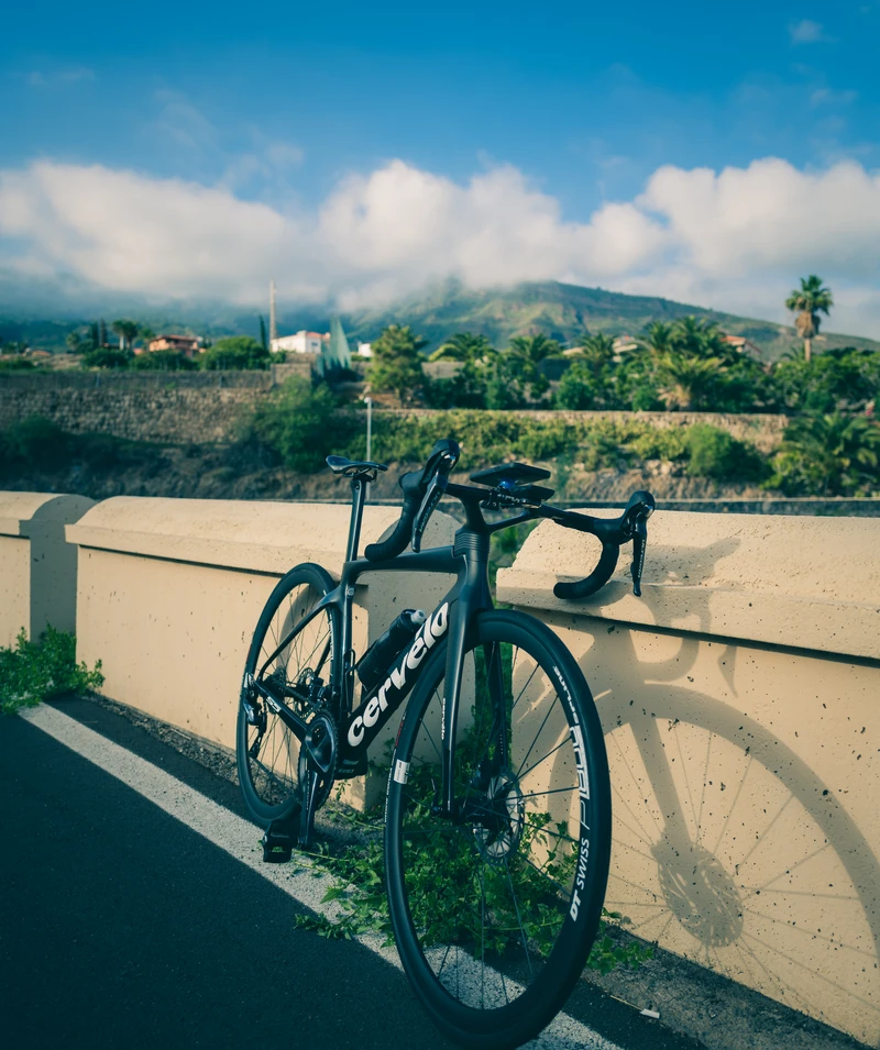 Road Bike Parked on a Bridge