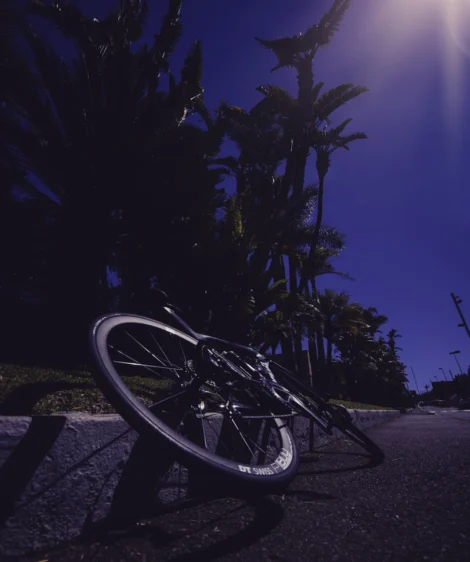 Road Bike Parked on a Sidewalk