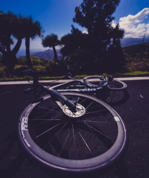 Road Bike Parked on a Road at Park of Las Mesas