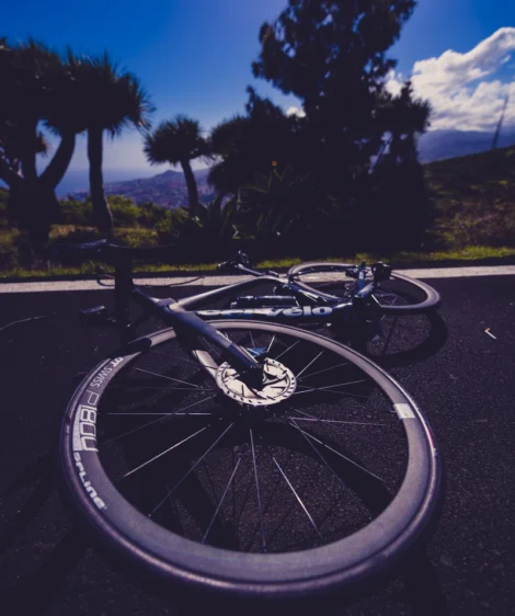 Road Bike Parked on a Road at Park of Las Mesas