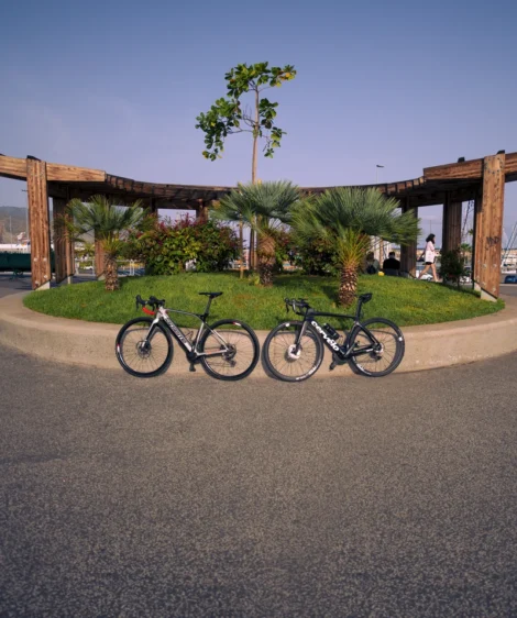Group of Bikes Parked at Plaza de España in Santa Cruz