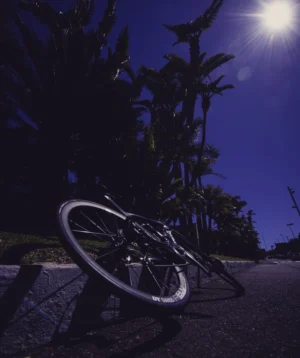 Road Bike Parked on a Sidewalk