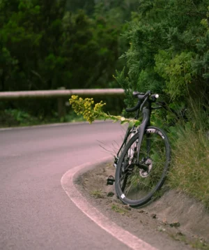Road Bike Parked on a Road in Anaga Rural Park