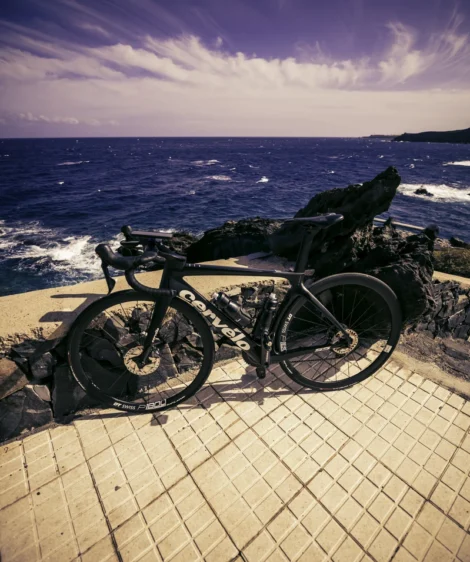 Road Bike Parked by the Ocean at Las Eras