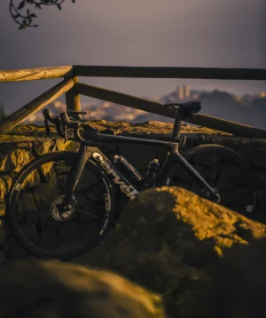 Road Bike and Sunset at Mirador Pico del Inglés
