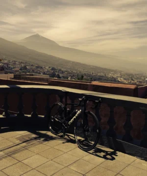 Road Bike and Teide in Background