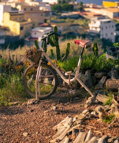 Old Static Bike in a Tenerife Village