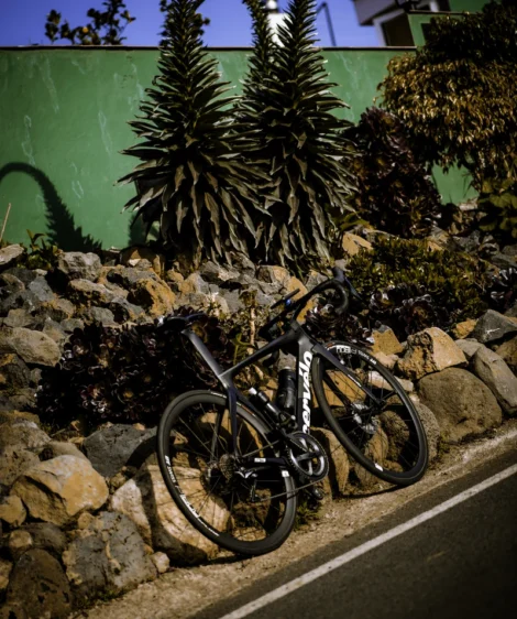Road Bike Parked on Rocks