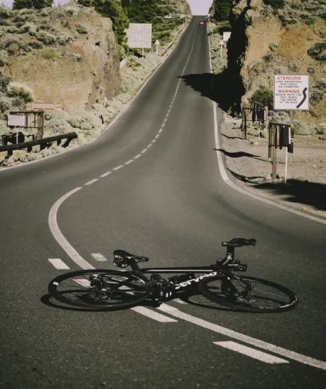 Bike Getting a Sunbath at Volcano Teide