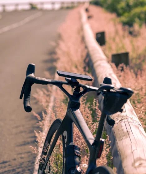 Road Bike Parked on a Road in Anaga Mountains