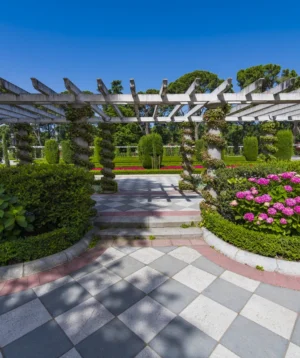 Garden With Building in the Background
