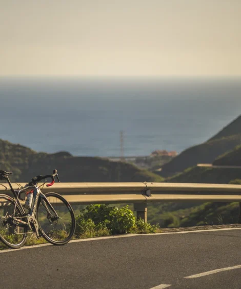 Bicycle Parked on Bridge
