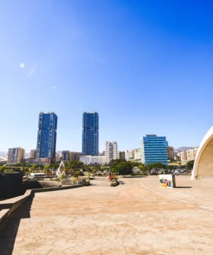 City Skyline With River