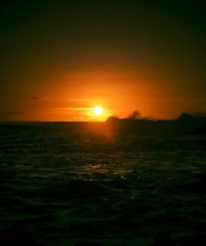 Sunset Over Body of Water