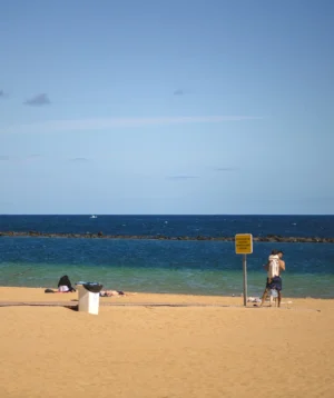 Person Standing on Beach