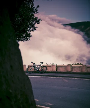 Bicycle Parked on the Side of Road