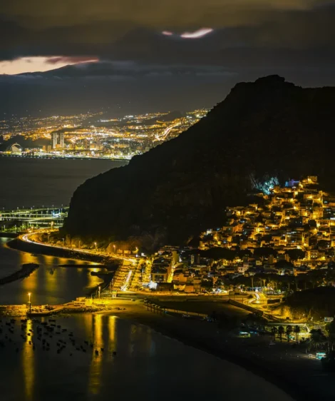 City on the Water at Night