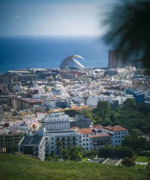 City With Ferris Wheel in the Background