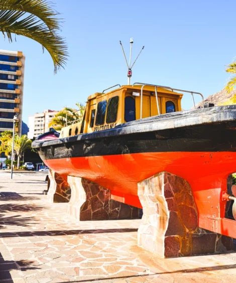 Boat on Brick Surface