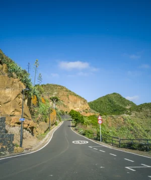 Road With Hill on the Side