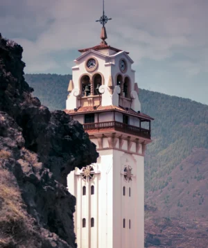 White Building With Clock Tower
