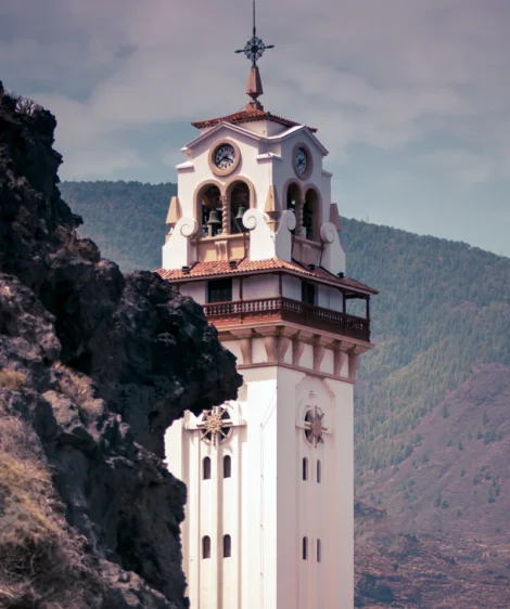 White Building With Clock Tower