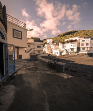 Road With Buildings on the Side