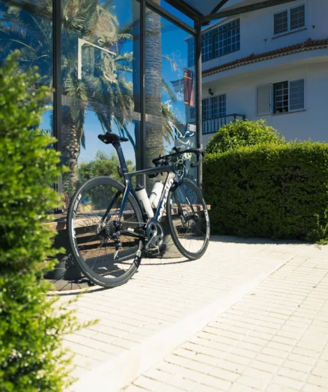 Bicycle Parked on Sidewalk