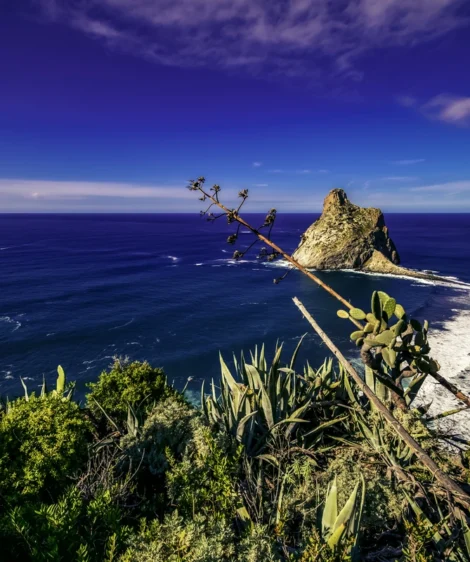 Rocky Cliff With Body of Water in the Background