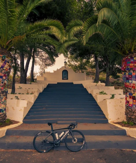 Bicycle Parked Next to Staircase