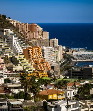 City With Body of Water in the Background