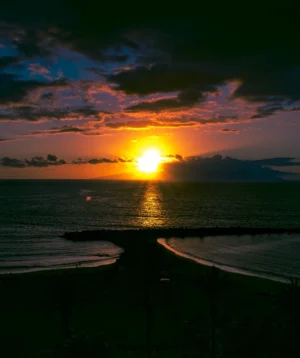 Sunset Over Body of Water