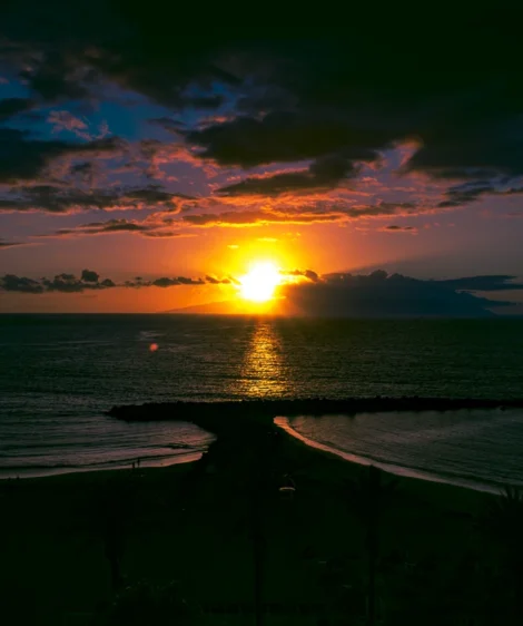 Sunset Over Body of Water