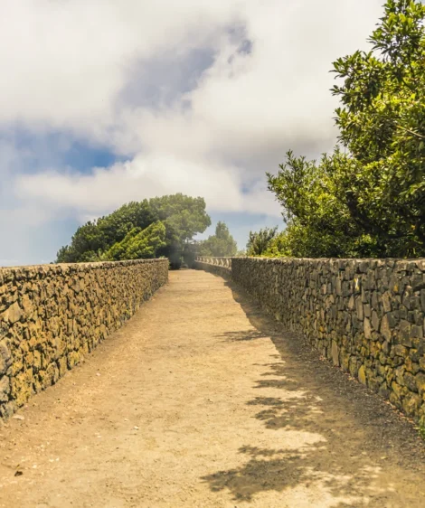 Path Between Two Stone Walls