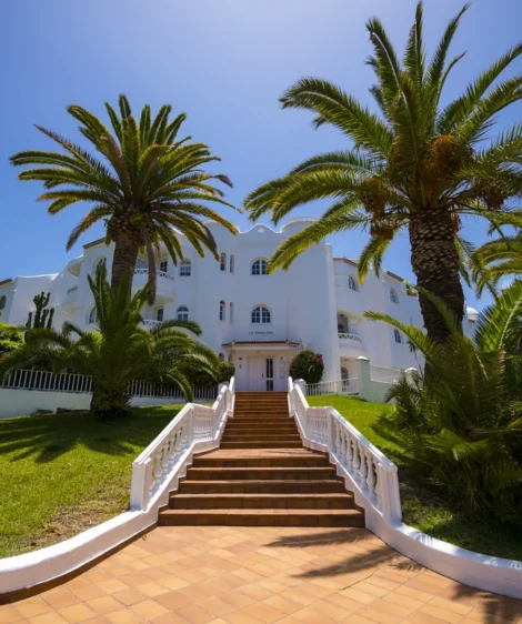 White House With Palm Trees