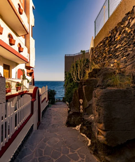 Stone Path Between Buildings