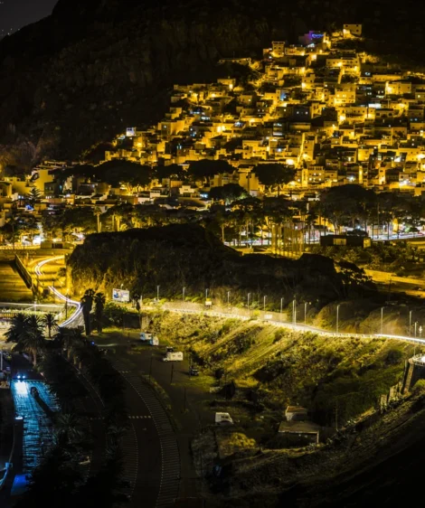 City With Lights at Night