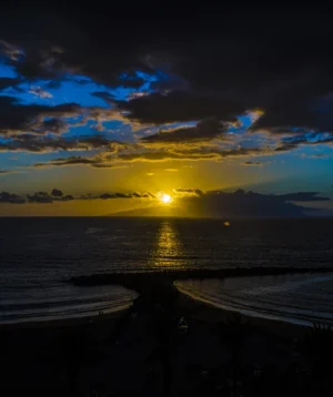 Sunset Over Body of Water