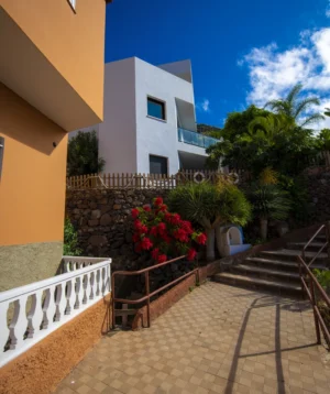Stone Path Between Two Buildings