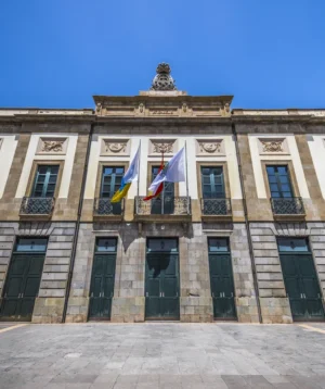 Building With Flags on the Front